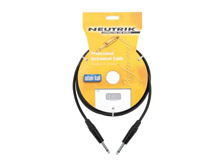 Instrumentkabel 3m med Neutrik plugger 